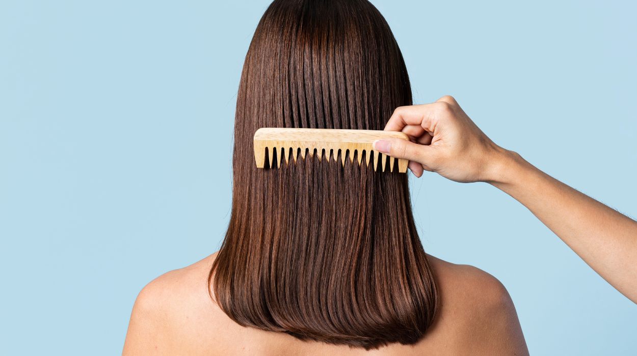wooden comb - how to get rid of static in hair