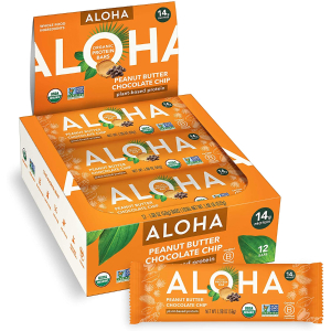 ALOHA Peanut Butter Chocolate Chip Plant-Based Protein Bar for Women