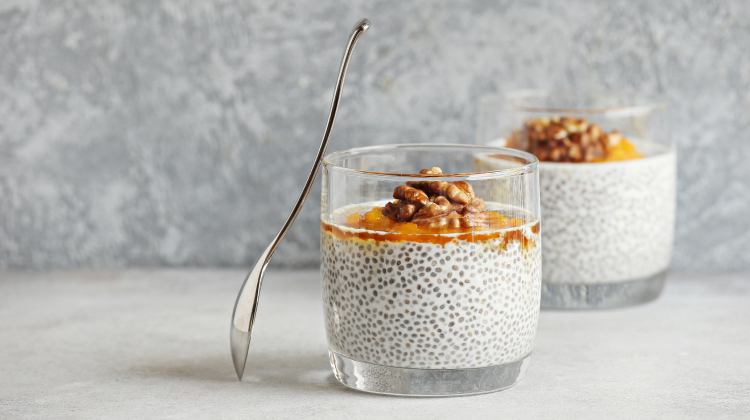 Chia Pudding with Soy Milk, Dates & Cinnamon