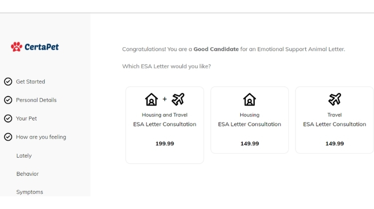 Select the ESA Letter