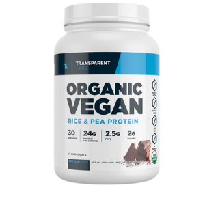 Transparent Labs Organic Vegan Rice & Pea Plant Protein Powder